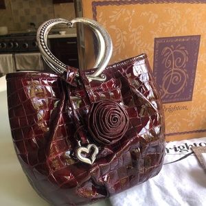 Brighton Angelina Heart Mini Bag in Dark Paprika